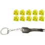 Tīkla RJ45 porta bloķētājs ShiverPeaks BS08-01032, dzelteni, iepakojumā 10 slēdzenes ar 1 atslēgu
