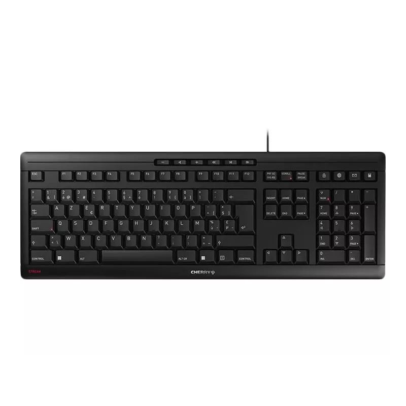 Tastatūra CHERRY STREAM JK-8500BE-2 Office USB AZERTY Belgian Melns