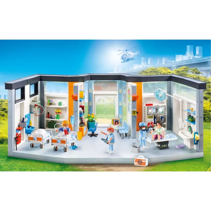 Rotaļlietu figūra Playmobil 70191 Mēbelēta slimnīcas nodaļa 297 gabali