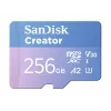 SanDisk Creator MicroSD atmiņas karte 256GB ar augstu pārraides ātrumu līdz 190 MB/s