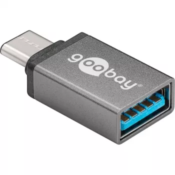 Wentronic Goobay USB-C™ Adapteris - USB 3.0 A-Ligzda, Pelēks - savienojumam starp USB-C™ un USB-A ierīcēm (56621)