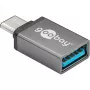 Wentronic Goobay USB-C™ Adapteris - USB 3.0 A-Ligzda, Pelēks - savienojumam starp USB-C™ un USB-A ierīcēm (56621)