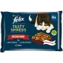 FELIX Tasty Shreds ar liellopu un vistu - 4x 80g