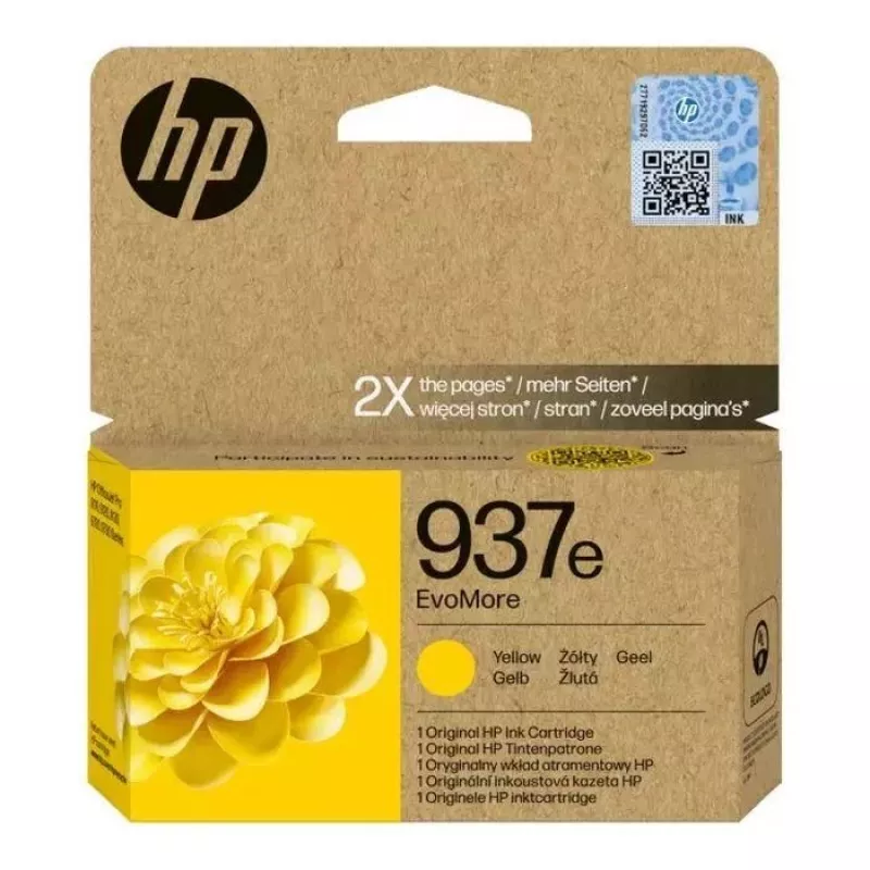 HP 937e EvoMore dzeltena Oriģināls tintes kasetne