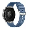 Viedpulkstenis HUAWEI WATCH GT5 46mm — 1,43 collu AMOLED, GPS, 524 mAh, nerūsējošā tērauda korpuss, zila austa siksniņa