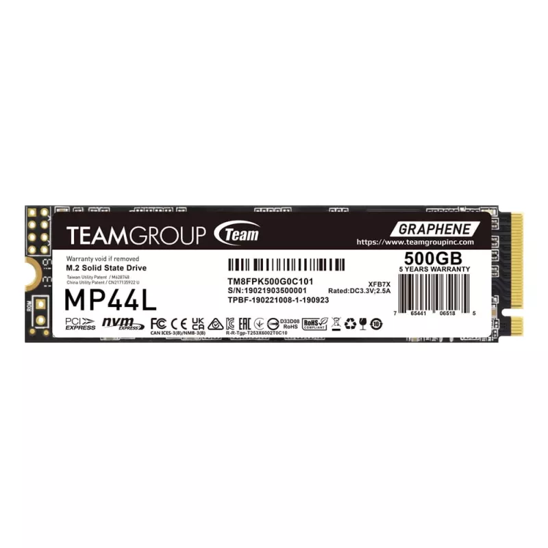 SSD disks Team Group 500GB M.2 PCI Express 4.0 NVMe TM8FPK500G0C101
