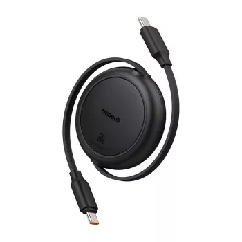 Baseus Free2Pull Mini USB-C uz USB-C USB kabelis, 60 W, 1, (melns)