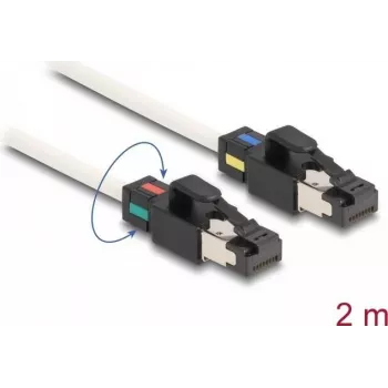 DeLOCK tīkla kabelis RJ45 spraudnis uz spraudni Cat.6A S/FTP 2 m balts