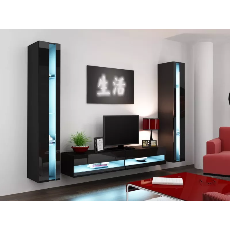 Cama TV statīvs VIGO jauna 30/180/40 melns/melns glancēts