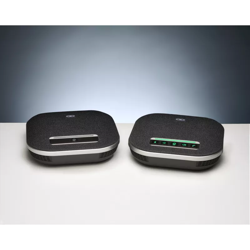 Konferenču skaļrunis Boom Collaboration GEMINI ar iebūvētu mikrofonu, Bluetooth un USB, melns