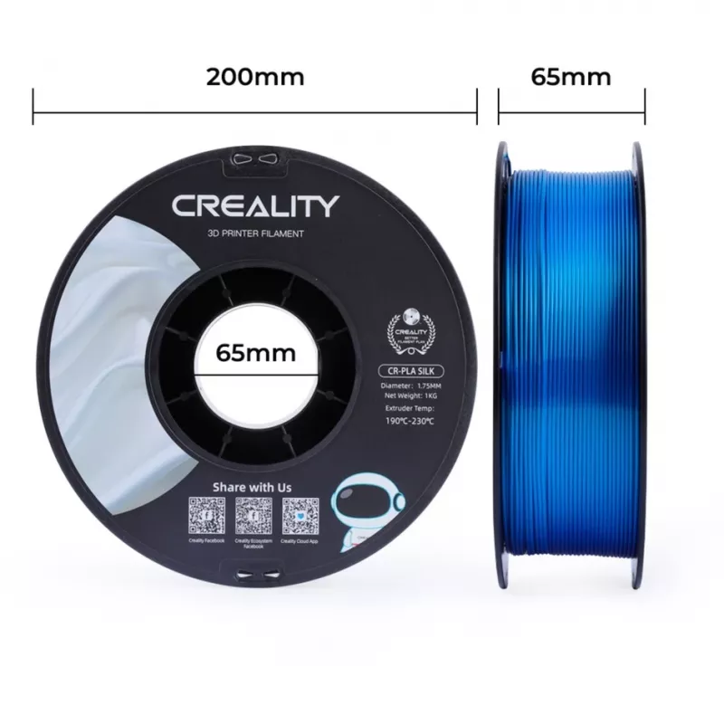 3D drukas materiāls Creality 3D 3301120006 Silk Blue 1 kg 1.75 mm