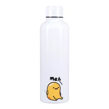 Metāla ūdens pudele Paladone Gudetama — izolēta nerūsējošā tērauda pudele ar rakstura dizainu