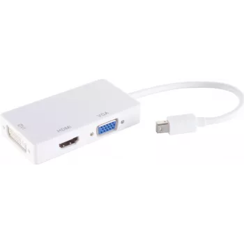 shiverpeaks ®-BASIC-S--Adapter-Mini DisplayPort spraudnis uz HDMI/DVI/VGA ligzdu, balts (BS10-01015)