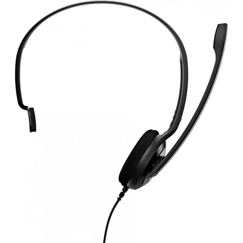 Sennheiser PC 7 USB austiņas ar vadu, galvas saite, birojam/zvanu centram, USB Type-A, melna
