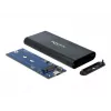 Delock - glabāšanas korpuss - M.2 - M.2 NVMe karte - USB 3.1 (Gen 2) - melns (42614)