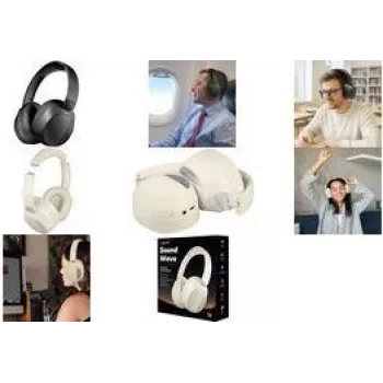 LogiLink BT0071C Over Ear Headphones Bluetooth Creme (BT0071C)