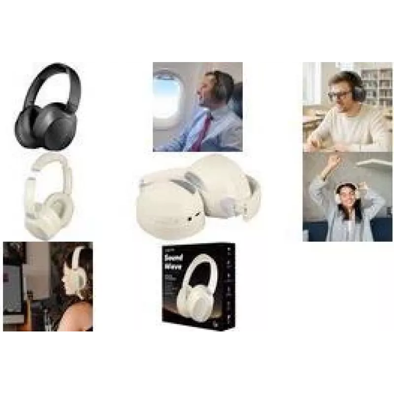 LogiLink BT0071C Over Ear Headphones Bluetooth Creme (BT0071C)