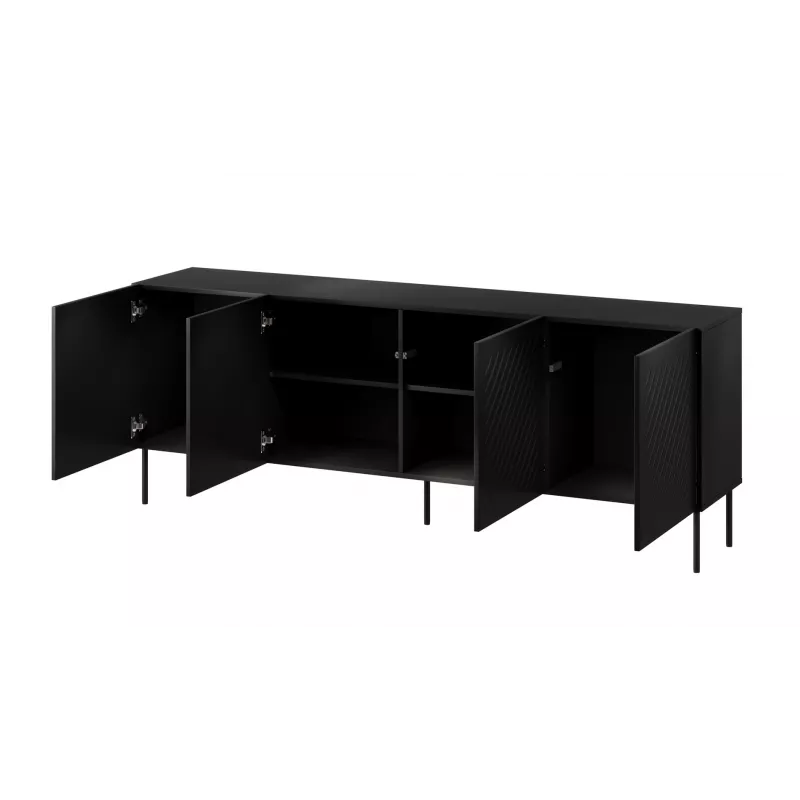 SIENA kumode 200x40x75 matēts melns