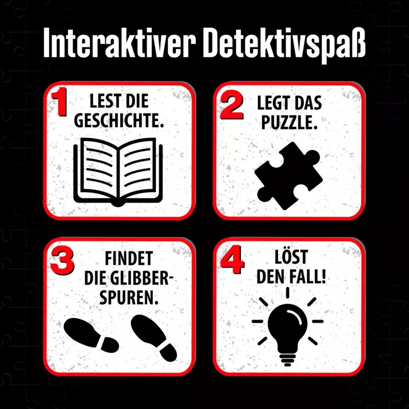 detektīv-puzle “Die drei Kids: Vorsicht Glibberfalle” (150 gab.)
