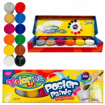 Colorino Kids Plakātkrāsas 12 krāsas 20 ml