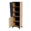 Plauktu bloks cama meble OVO 2D grāmatu skapis 50×38×182,5 cm ozols/betons