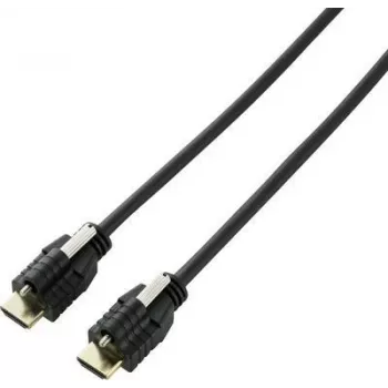SpeaKa Professional HDMI savienojuma kabelis 5,00 m SP-9784192 Audio Return Channel, zeltīti kontaktu spraudņi, skrūvējama fiksācija, Ultra HD (4k) HDMI melns [1x (SP-9784192)]