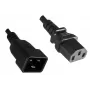 Microconnect PE030610 strāvas kabelis melns 1 m C13 savienotājs C20 savienotājs
