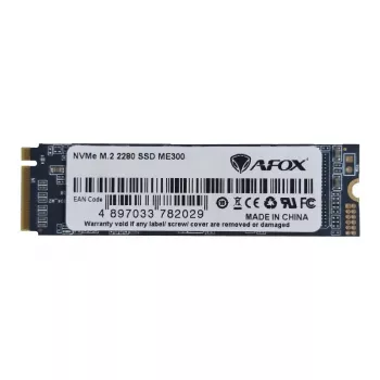 Iekšējais M.2 NVMe SSD AFOX ME300 128 GB (PCIe x4, 3D NAND, līdz 1,6 GB/s lasīšana, 600 MB/s rakstīšana)