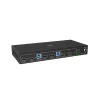 Lindy 2 pieslēgvietu divu galviņu HDMI 4K60, USB 3.0 KVM slēdzis, 4096 x 2160 pikseļi, 4K Ultra HD, melna