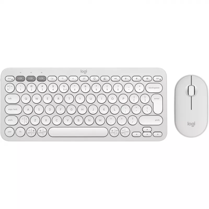 Bezvadu tastatūras un peles komplekts Logitech Pebble 2