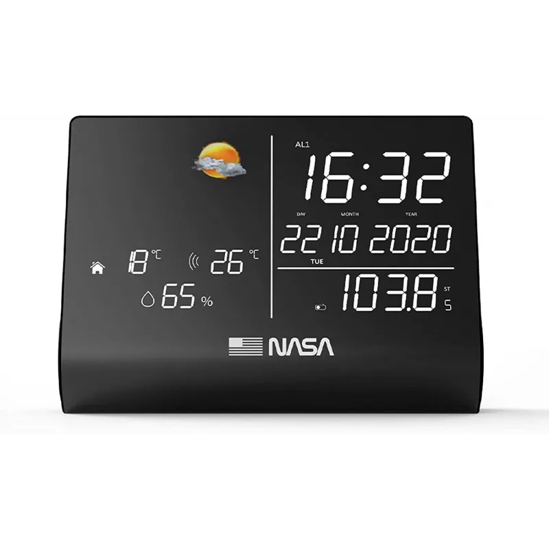 NASA WSP1300 Black Weather Station/Speaker BT