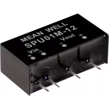 Strāvas adapteris MEAN WELL SPU01L-12 1 W Ieeja 4.5-5.5 V Izeja 12 V