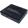 VALUE 14.99.3587 divvirzienu 4K DisplayPort slēdzis, 2 virzienu, 3840 x 2160 pie 60 Hz, melns