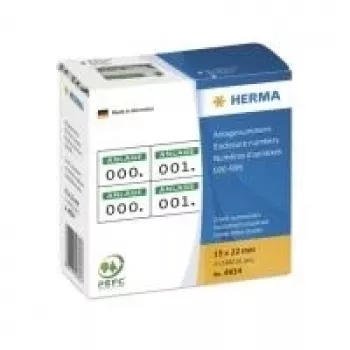 Pašlīmējošās etiķetes HERMA 4834 15x22 mm zaļa apdruka