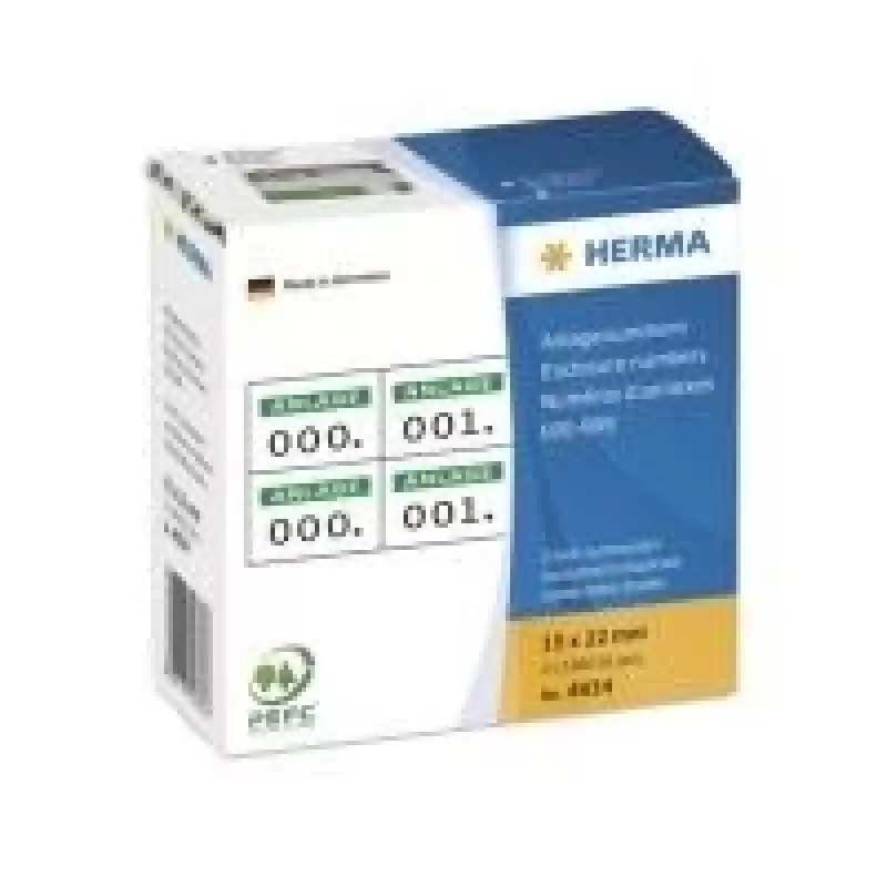 Pašlīmējošās etiķetes HERMA 4834 15x22 mm zaļa apdruka
