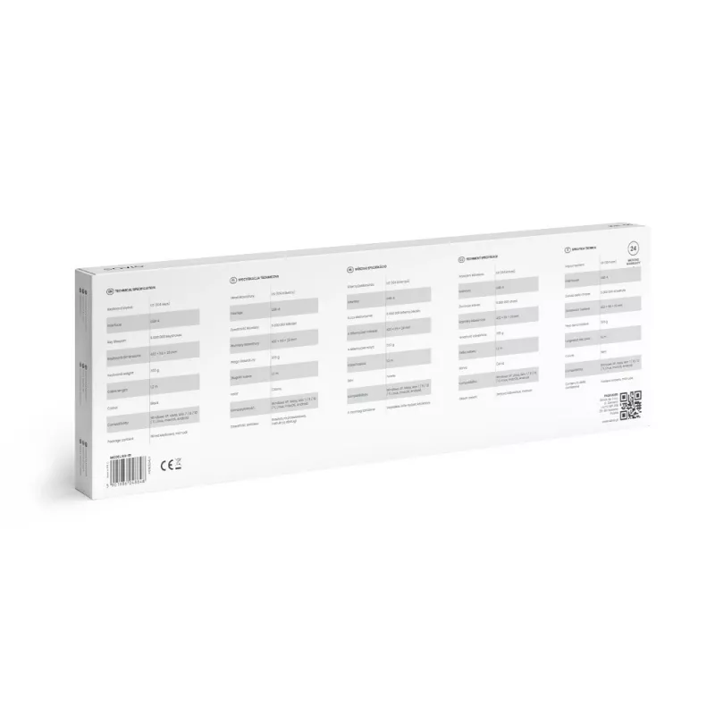 Savio KB-01 tastatūra mājām/birojam USB QWERTY US English Melna