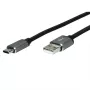 USB kabelis ROLINE 11029029 USB 2.0 3m USB A USB C melns sudrabains
