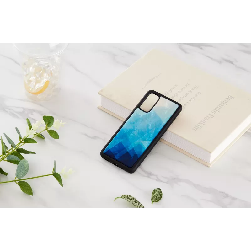 Aizsargājošs tālruņa maciņš iKins Samsung Galaxy S20 — ezera zilā un melnā apdarē