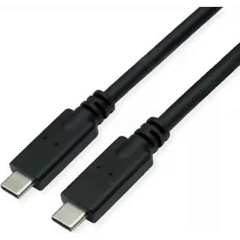 ROLINE USB 3.2 Gen 2 saderīgs kabelis C-C ST/ST 10Gbit/s Emark 100W melns - Kabelis - Digitālie/dati