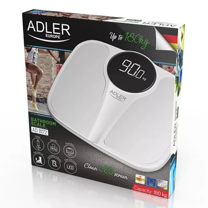Elektroniskie vannasistabas svari Adler AD 8172w LED