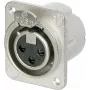 Neutrik NC3FD-LX-M3 savienojamības piederums, sudraba