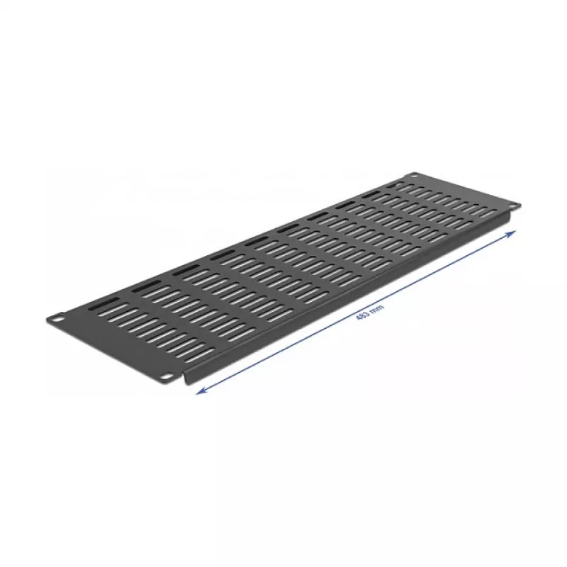 Ventilēts aizbīdnis DeLOCK 66681 19 collu tīkla skapja panelis horizontāls 3U melns