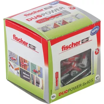 FISCHER DŪBELIS DUOPOWER 8x40 S 50 gab. AR SKRŪVI