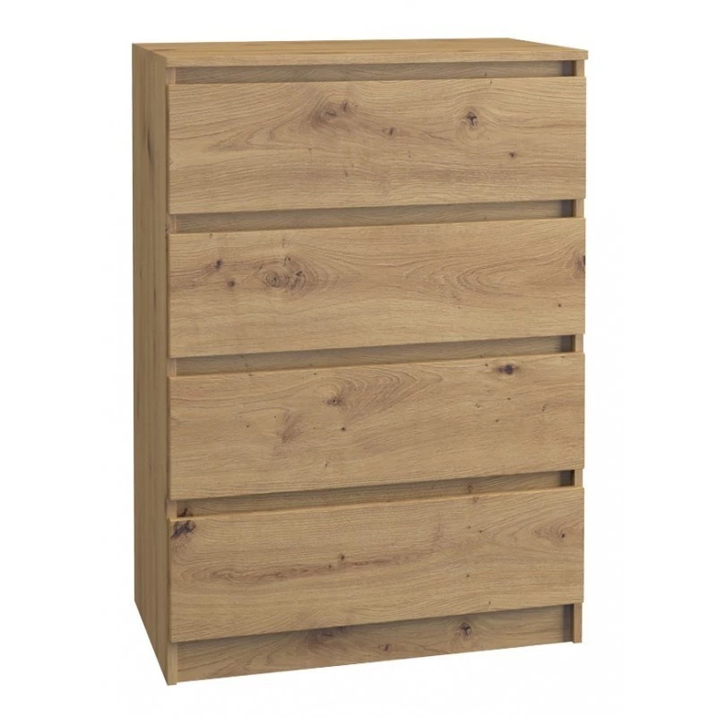 Kumode top e shop M4 ARTISAN — 4 atvilktnes, Ozols, 700×400×970 mm, Kokskaidu plātne