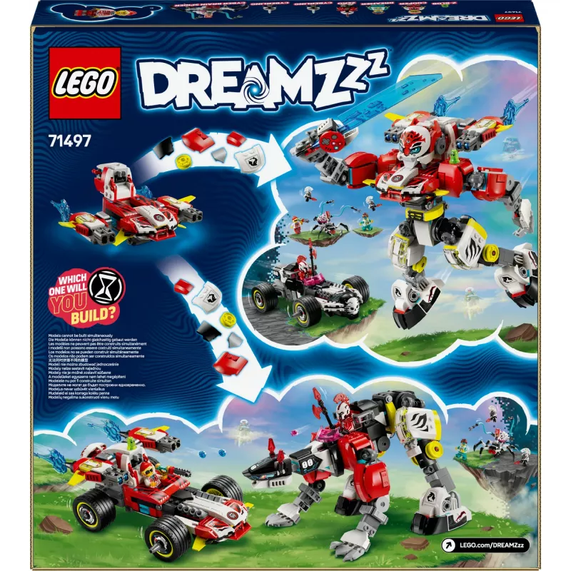 LEGO DREAMZZZ 71497 Kūpera tīģera mehs un Zero karstā stieņa mašīna