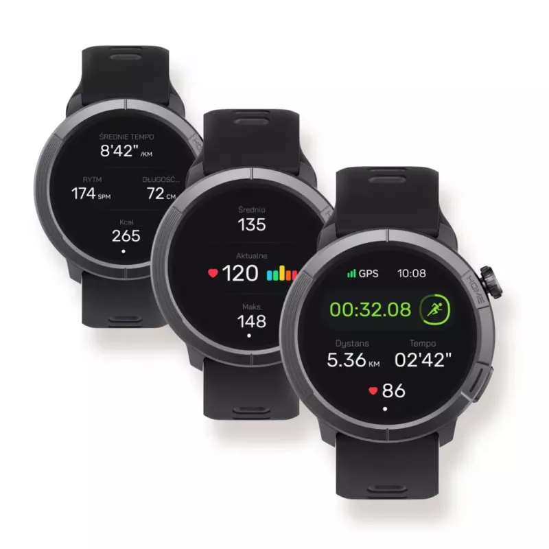 Stelio rokas pulkstenis STSWA102BT Activ Pro GPS 46 mm melns titāna korpuss