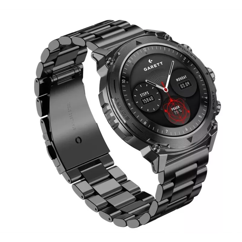 Smartwatch Garett Atom Melns Steel