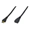Digitus ASSMANN HDMI High Speed - HDMI mit Ethernet-Verlängerungskabel - HDMI (W) bis HDMI (M) - 5 m - Dreifachisolierung - Schwarz (AK-330201-050-S)
