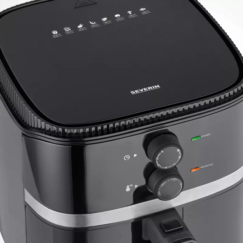 Karstā gaisa fritieris Severin FR 2452 4,3 L 1500 W melns sudraba