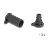 DeLOCK 60671 Port Dust Cover 10 pcs DL4 Silicone Melns 14x29x14 mm